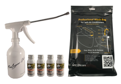AIRCONcare Organic Air Conditioner Cleaning Kit Concentrate 4 x Standard Wash/ Air Conditioner Cleaner for Split Ductless
